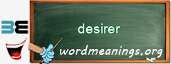 WordMeaning blackboard for desirer